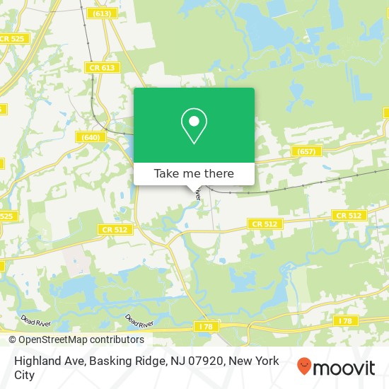 Highland Ave, Basking Ridge, NJ 07920 map