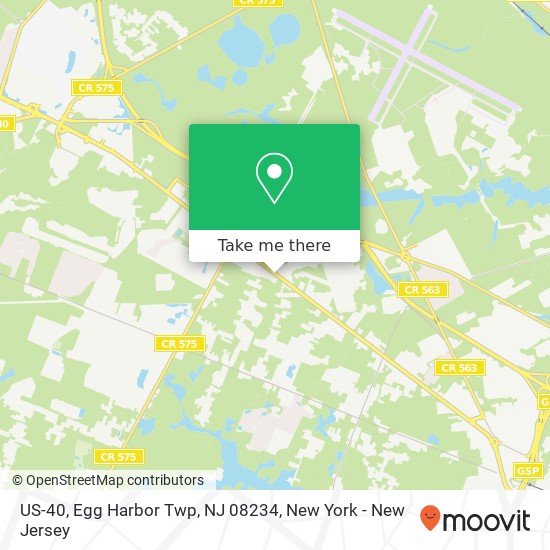 Mapa de US-40, Egg Harbor Twp, NJ 08234