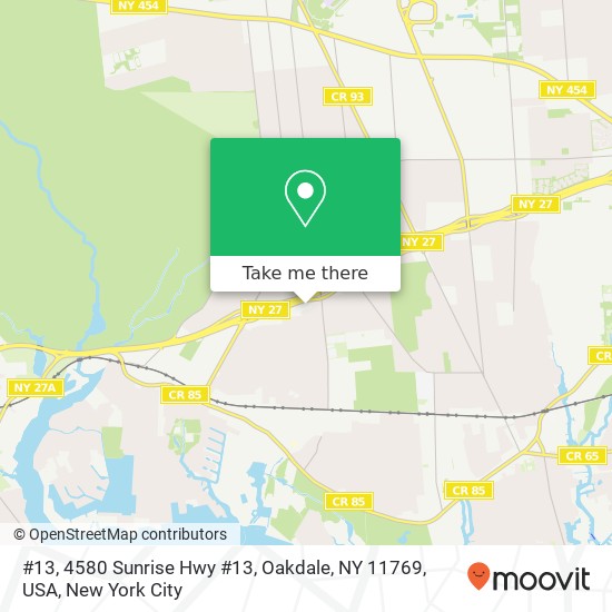 Mapa de #13, 4580 Sunrise Hwy #13, Oakdale, NY 11769, USA