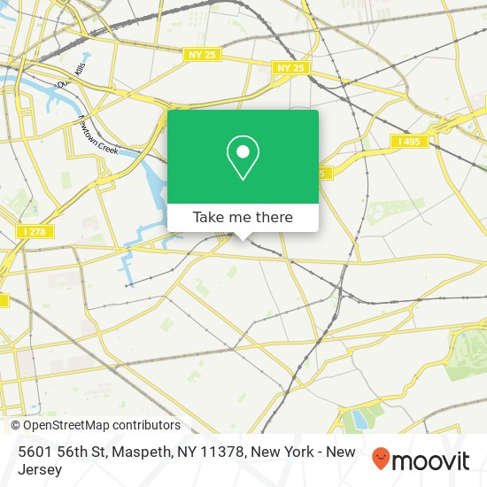 Mapa de 5601 56th St, Maspeth, NY 11378
