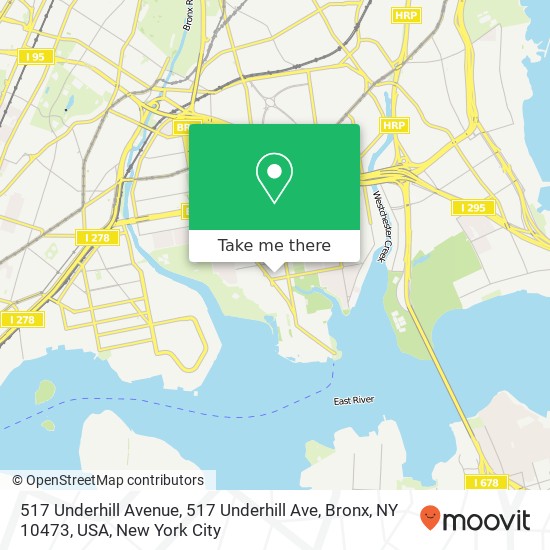 517 Underhill Avenue, 517 Underhill Ave, Bronx, NY 10473, USA map