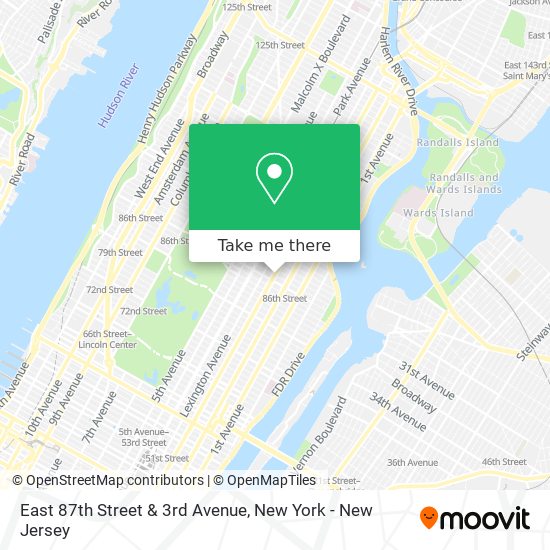 Mapa de East 87th Street & 3rd Avenue