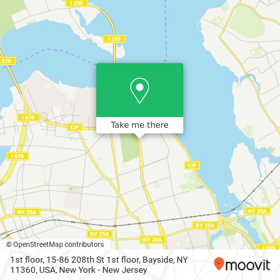 Mapa de 1st floor, 15-86 208th St 1st floor, Bayside, NY 11360, USA