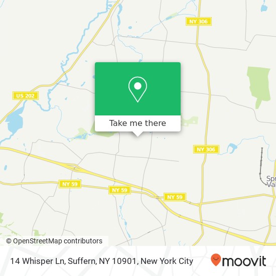 Mapa de 14 Whisper Ln, Suffern, NY 10901
