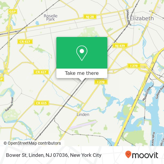 Bower St, Linden, NJ 07036 map