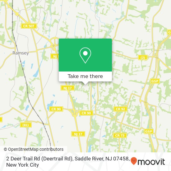 2 Deer Trail Rd (Deertrail Rd), Saddle River, NJ 07458 map