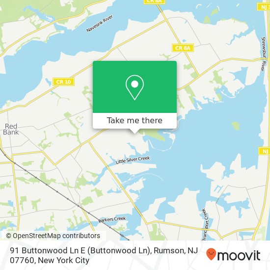 Mapa de 91 Buttonwood Ln E (Buttonwood Ln), Rumson, NJ 07760