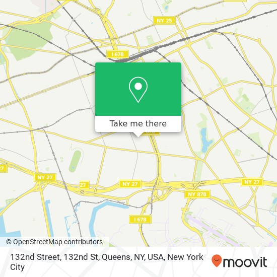 Mapa de 132nd Street, 132nd St, Queens, NY, USA