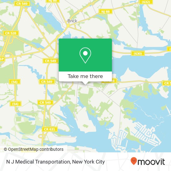 N J Medical Transportation map