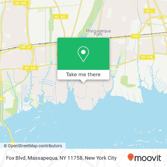 Mapa de Fox Blvd, Massapequa, NY 11758