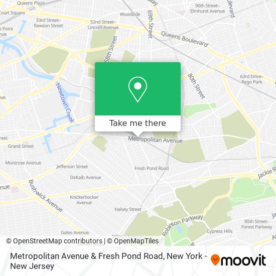 Metropolitan Avenue & Fresh Pond Road map
