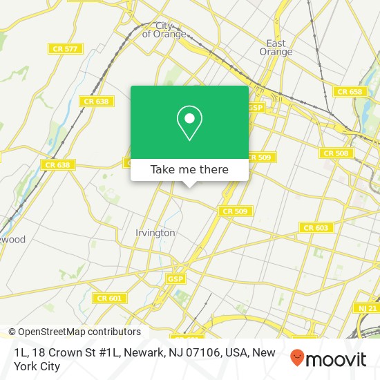 1L, 18 Crown St #1L, Newark, NJ 07106, USA map