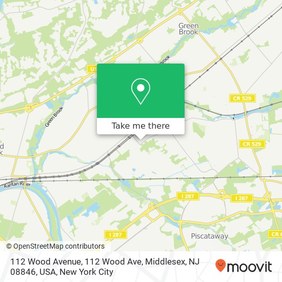 Mapa de 112 Wood Avenue, 112 Wood Ave, Middlesex, NJ 08846, USA