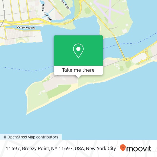 Mapa de 11697, Breezy Point, NY 11697, USA