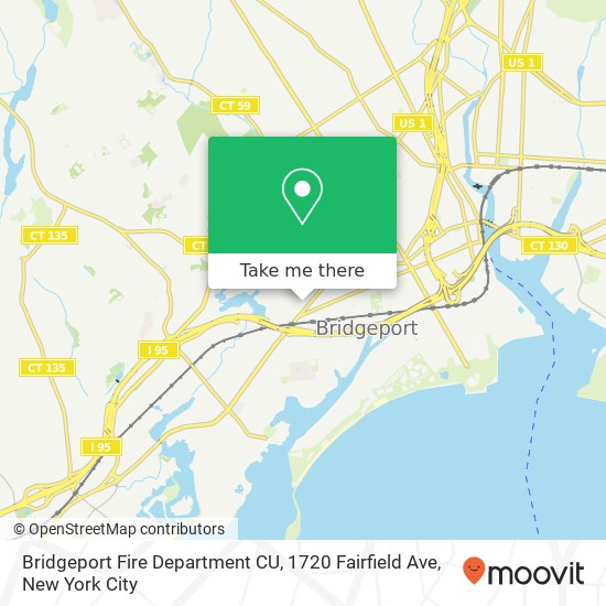 Mapa de Bridgeport Fire Department CU, 1720 Fairfield Ave