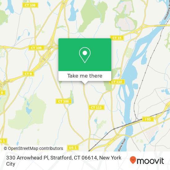 Mapa de 330 Arrowhead Pl, Stratford, CT 06614