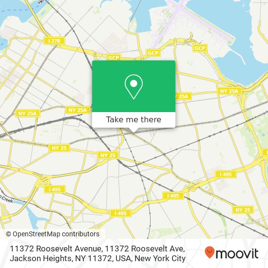 11372 Roosevelt Avenue, 11372 Roosevelt Ave, Jackson Heights, NY 11372, USA map