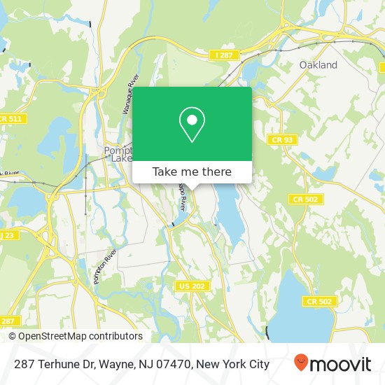 287 Terhune Dr, Wayne, NJ 07470 map