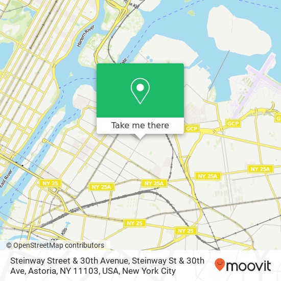 Mapa de Steinway Street & 30th Avenue, Steinway St & 30th Ave, Astoria, NY 11103, USA