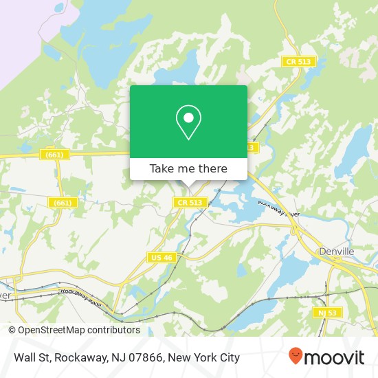Mapa de Wall St, Rockaway, NJ 07866