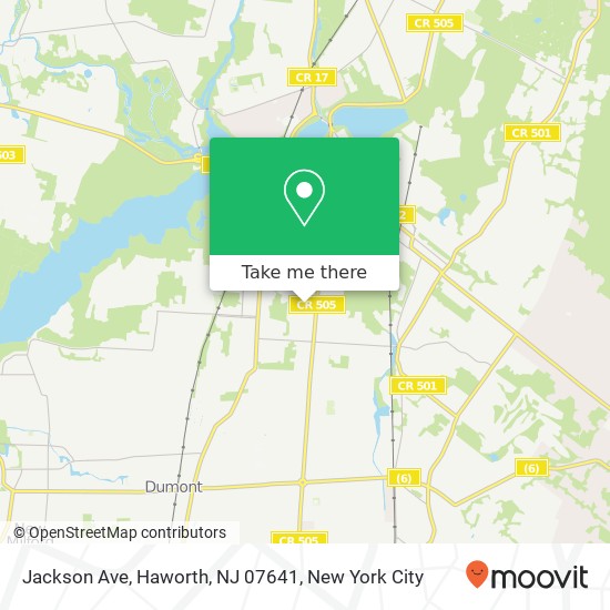 Mapa de Jackson Ave, Haworth, NJ 07641