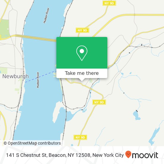 Mapa de 141 S Chestnut St, Beacon, NY 12508