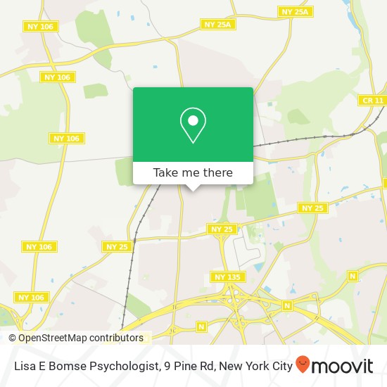 Mapa de Lisa E Bomse Psychologist, 9 Pine Rd