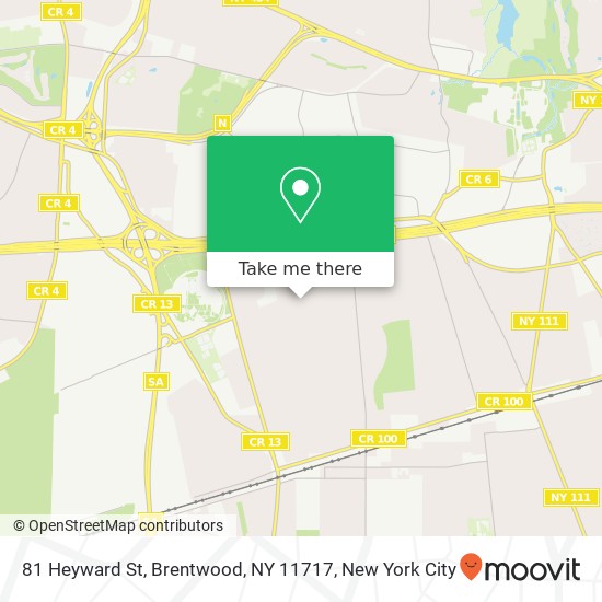 Mapa de 81 Heyward St, Brentwood, NY 11717