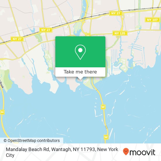 Mapa de Mandalay Beach Rd, Wantagh, NY 11793