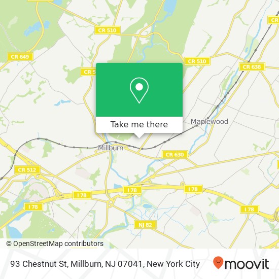 93 Chestnut St, Millburn, NJ 07041 map