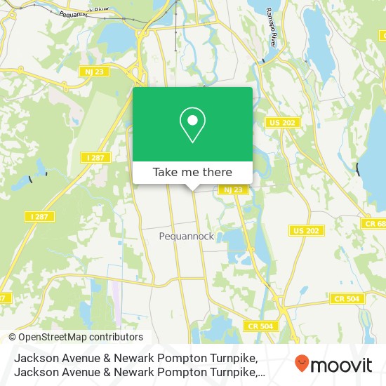 Jackson Avenue & Newark Pompton Turnpike, Jackson Avenue & Newark Pompton Turnpike, Pompton Plains, NJ 07444, USA map