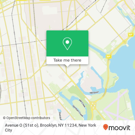 Mapa de Avenue O (51st o), Brooklyn, NY 11234