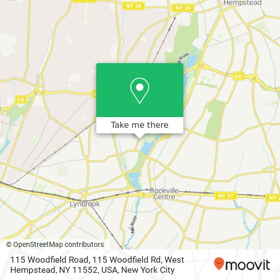 115 Woodfield Road, 115 Woodfield Rd, West Hempstead, NY 11552, USA map