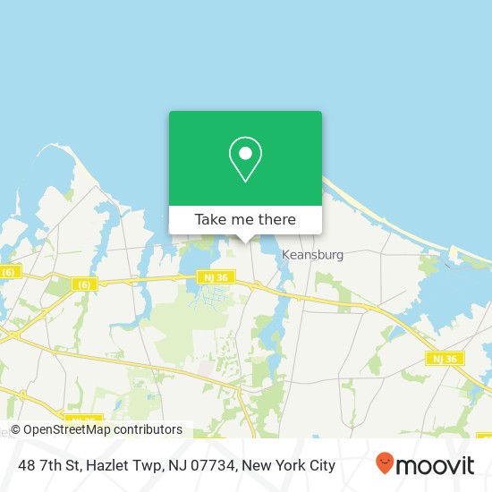 Mapa de 48 7th St, Hazlet Twp, NJ 07734