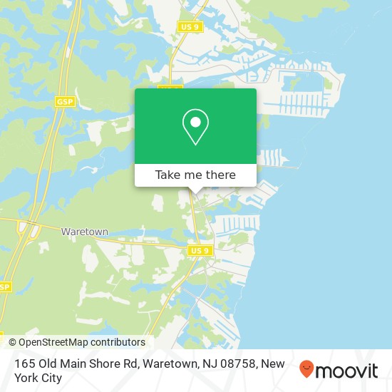 165 Old Main Shore Rd, Waretown, NJ 08758 map