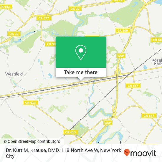 Mapa de Dr. Kurt M. Krause, DMD, 118 North Ave W