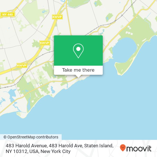 Mapa de 483 Harold Avenue, 483 Harold Ave, Staten Island, NY 10312, USA