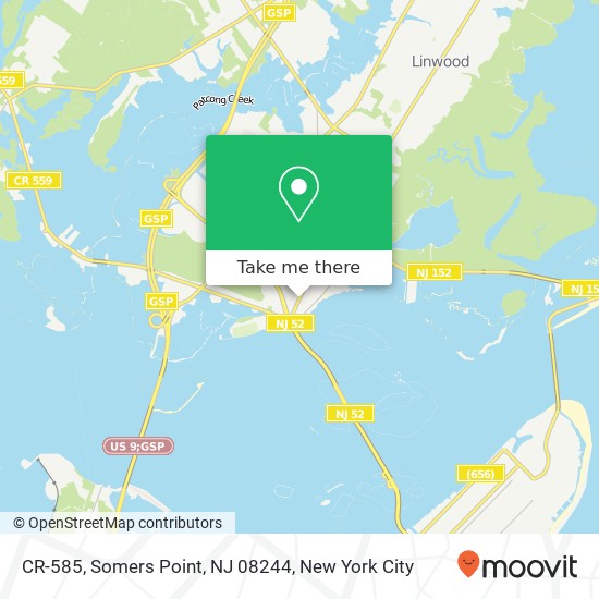 Mapa de CR-585, Somers Point, NJ 08244