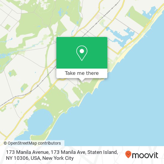 173 Manila Avenue, 173 Manila Ave, Staten Island, NY 10306, USA map