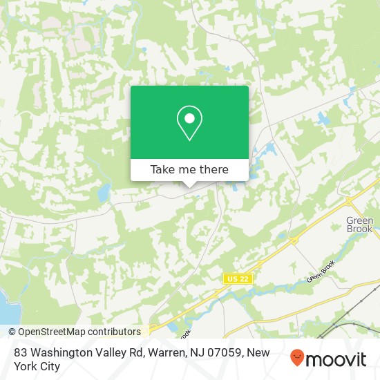 83 Washington Valley Rd, Warren, NJ 07059 map