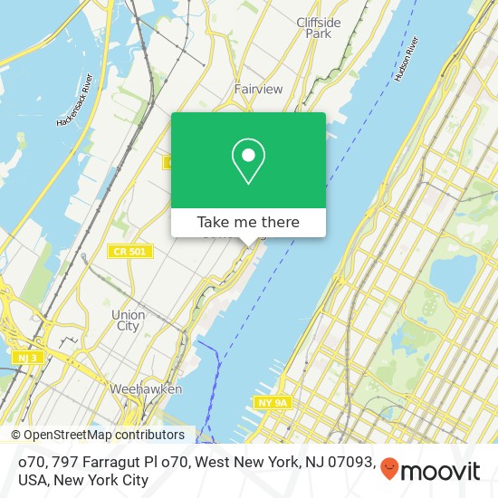 o70, 797 Farragut Pl o70, West New York, NJ 07093, USA map