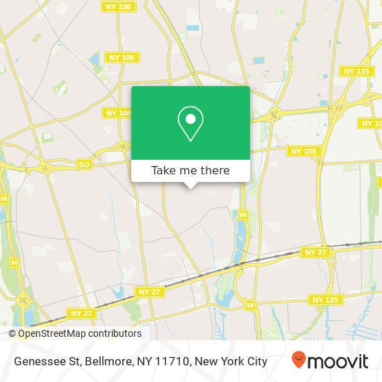 Mapa de Genessee St, Bellmore, NY 11710