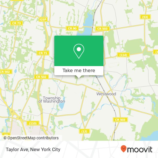 Mapa de Taylor Ave, Washington Twp (TWP WASHINTON), NJ 07676