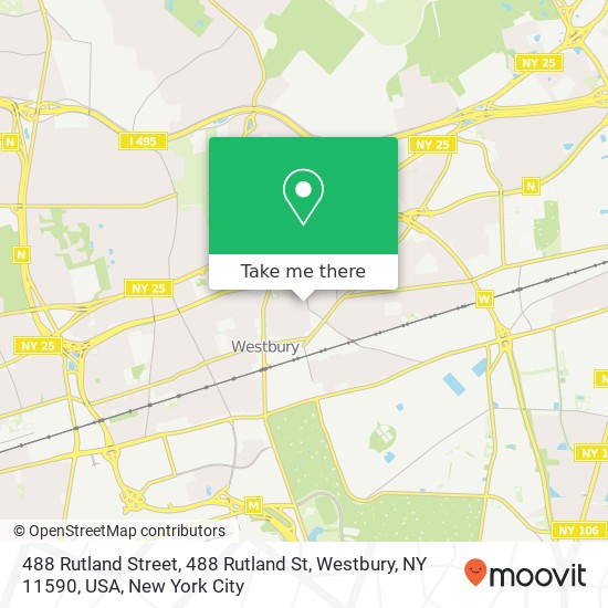 488 Rutland Street, 488 Rutland St, Westbury, NY 11590, USA map