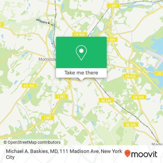 Michael A. Baskies, MD, 111 Madison Ave map