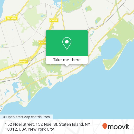 Mapa de 152 Noel Street, 152 Noel St, Staten Island, NY 10312, USA
