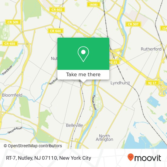 RT-7, Nutley, NJ 07110 map