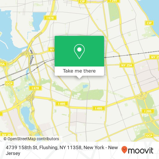 Mapa de 4739 158th St, Flushing, NY 11358