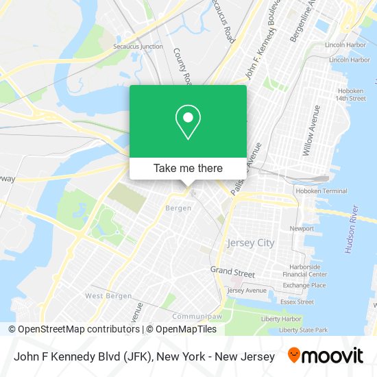 John F Kennedy Blvd (JFK) map