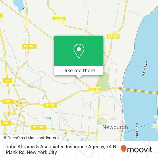 Mapa de John Abrams & Associates Insurance Agency, 74 N Plank Rd